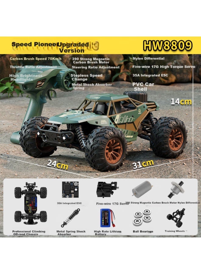 Sodeep Rc Remote Control Car Boy Toy Adult Racing Alloy Four-wheel Drive Hummer High-speed Off-road Vehicle Birthday Christmas Gift
