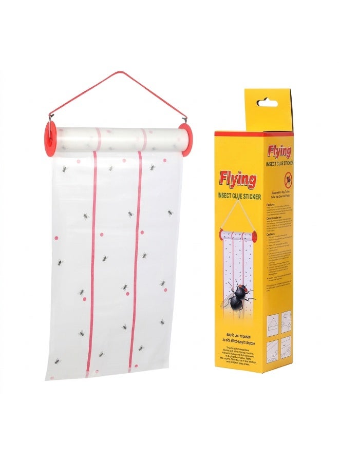 Flying Insect Glue Sticker Trap Eco Friendly Pest Control Solution Indoor Use Sticky Fly Paper Strips Effective Mosquito Fly Gnats Fruit Fly Bug Catcher Fly Trap Sticky Trap Glue Trap Fly Catcher Insect Trap Pest Control Indoor Mosquito Trap Gnat Trap Fruit Fly Trap Bug Killer Strips Non Toxic Fly Paper Safe Home Fly Trap Kit With Hanging Hooks
