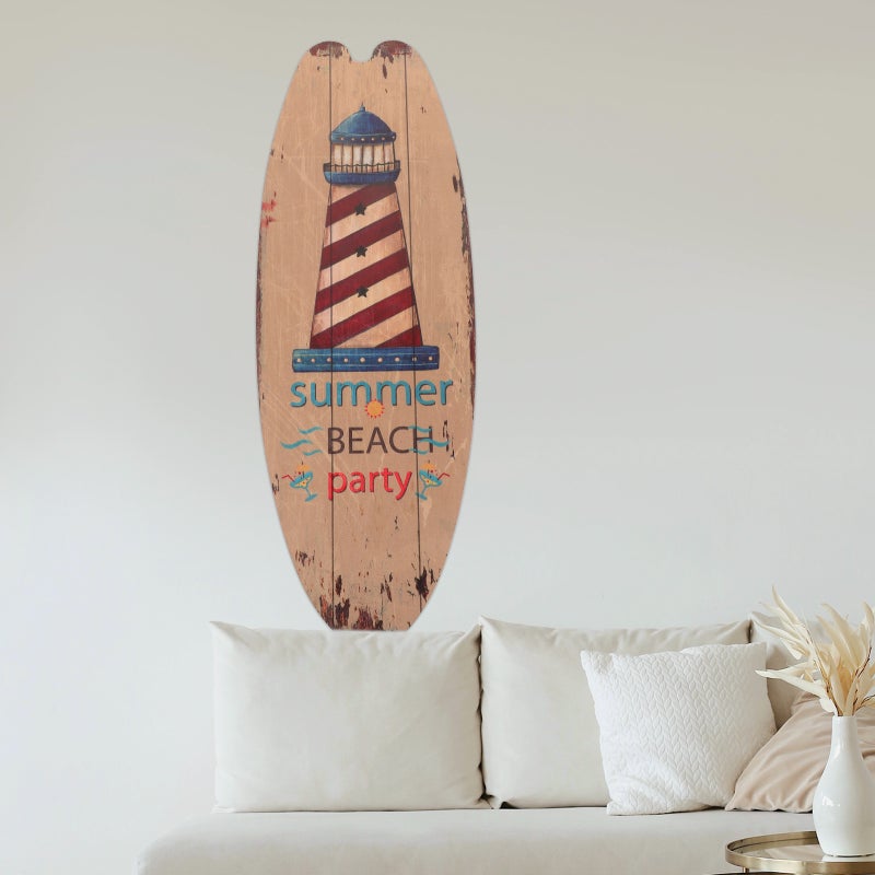 6 Pcs Beach Surfboard Sign Wood Surfboard Wall Art Surfboard Beach Signs Surfboard Wall Art Decor - Image 4