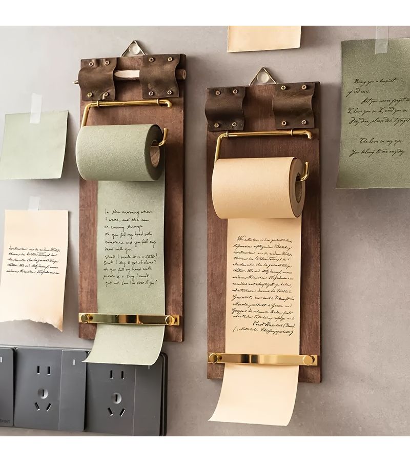Kraft Paper Roll Sticky Notes Retro Style Note Taking Rolls For Office Home School Library - Image 5