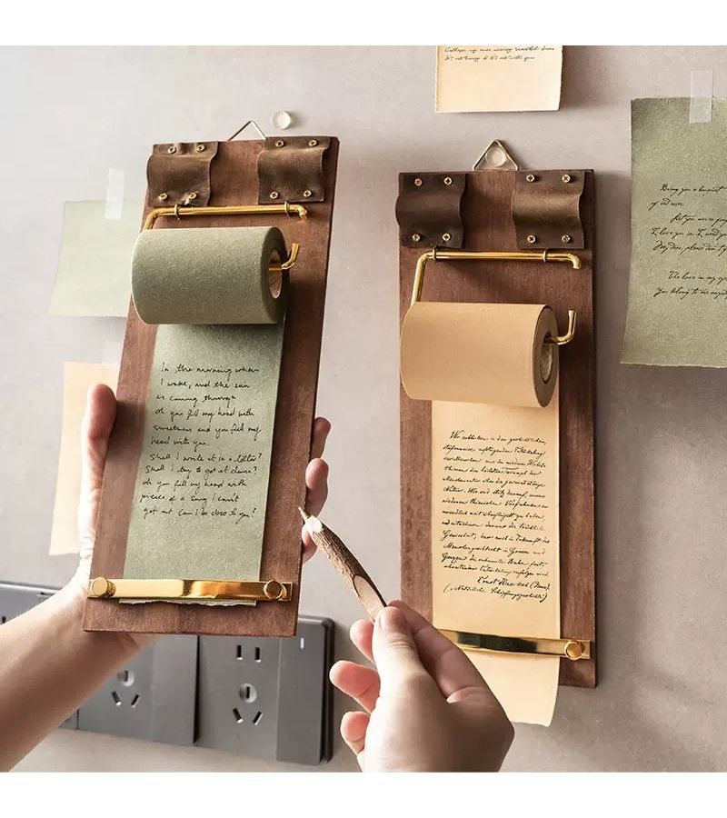 Kraft Paper Roll Sticky Notes Retro Style Note Taking Rolls For Office Home School Library - Image 3
