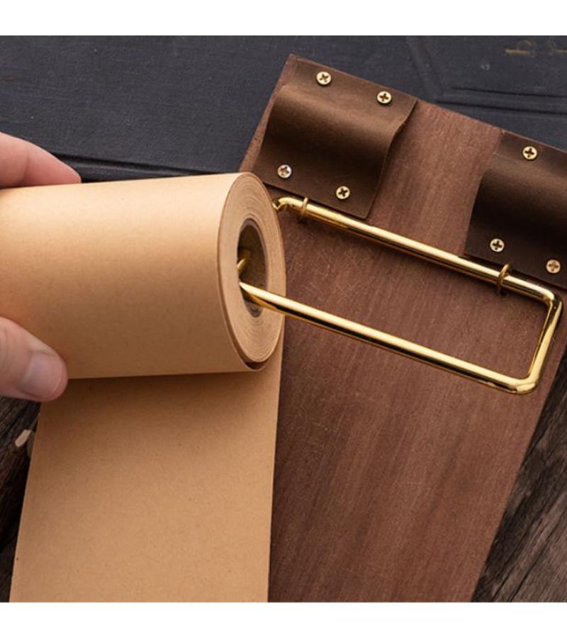 Kraft Paper Roll Sticky Notes Retro Style Note Taking Rolls For Office Home School Library - Image 2