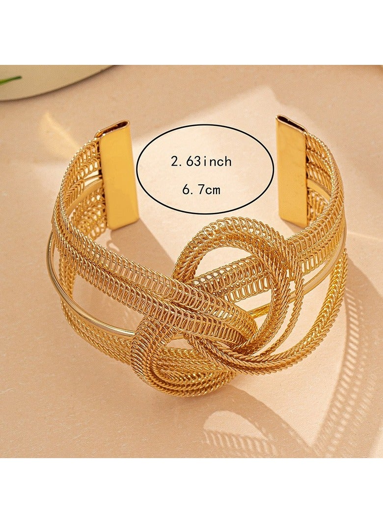 JOOLI Lady Women Bangle Fashion Jewelry Classic Gold Bracelet New Popular Wedding Gift Girls Accessories - Image 2