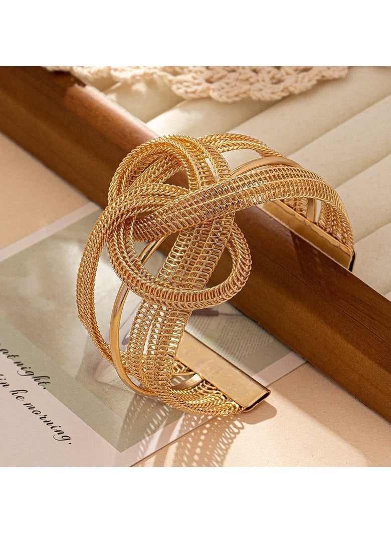 JOOLI Lady Women Bangle Fashion Jewelry Classic Gold Bracelet New Popular Wedding Gift Girls Accessories - Image 3