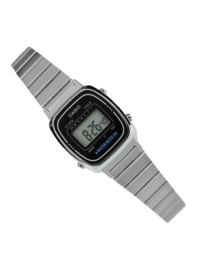 CASIO Women Formal Digital Watch LA670WA-1DF - 30 mm - Silver - Image 4