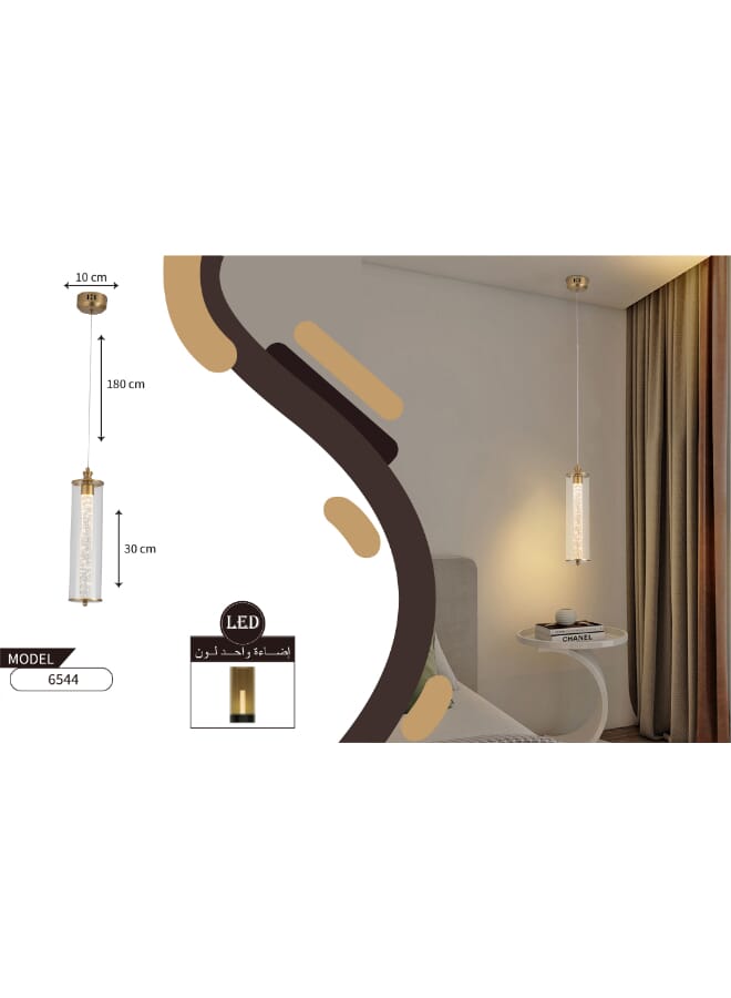 Best Power Modern Single LED Pendant Light 6544-1 With Luxury Light| Elegant Ceiling Pendant for Modern Interiors - Image 3