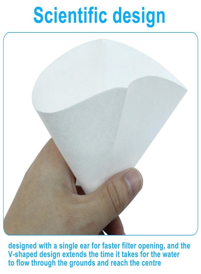 Cionyce Cone Coffee Filters Size 02, 200Pcs 2-4 Cups Disposable White Coffee Filter Paper, Compatible with V60 and Conical Shaped Pour Over Coffee Dripper - Image 4