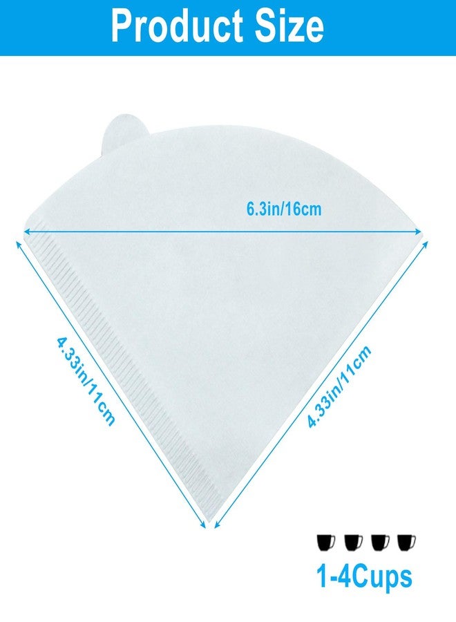 Cionyce Cone Coffee Filters Size 02, 200Pcs 2-4 Cups Disposable White Coffee Filter Paper, Compatible with V60 and Conical Shaped Pour Over Coffee Dripper - Image 2