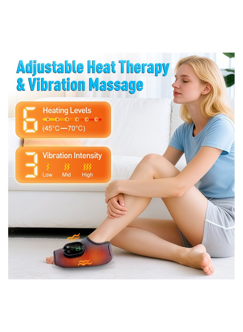 Electrothermal ankle massager Multi-speed heat + vibration massage ankle joint relaxation god left and right foot universal home office sports recovery - Image 4