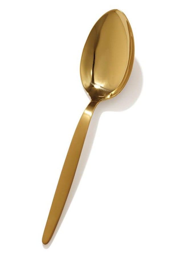 BNAZIND Kunz Shiny Golden Spoon |18/10 Stainless Steel Titanium Basting Spoon | Daily Plating Chef Quenelle spoons | Dishwasher Safe - Image 4