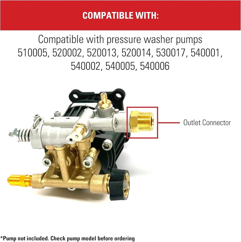 Simpson Cleaning 7106686 Outlet Connector for Gas Powered Pressure Washer Pumps Gold - Image 3