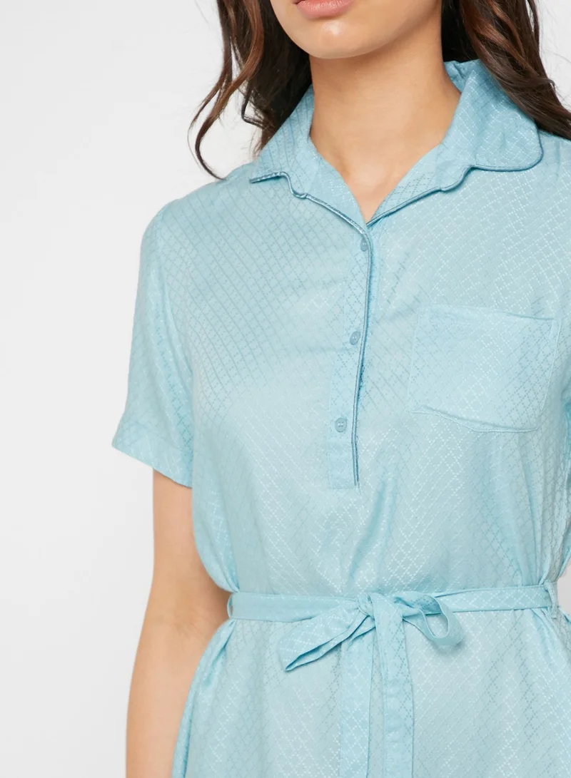 Iconic Pocket Detail High Low Nightdress