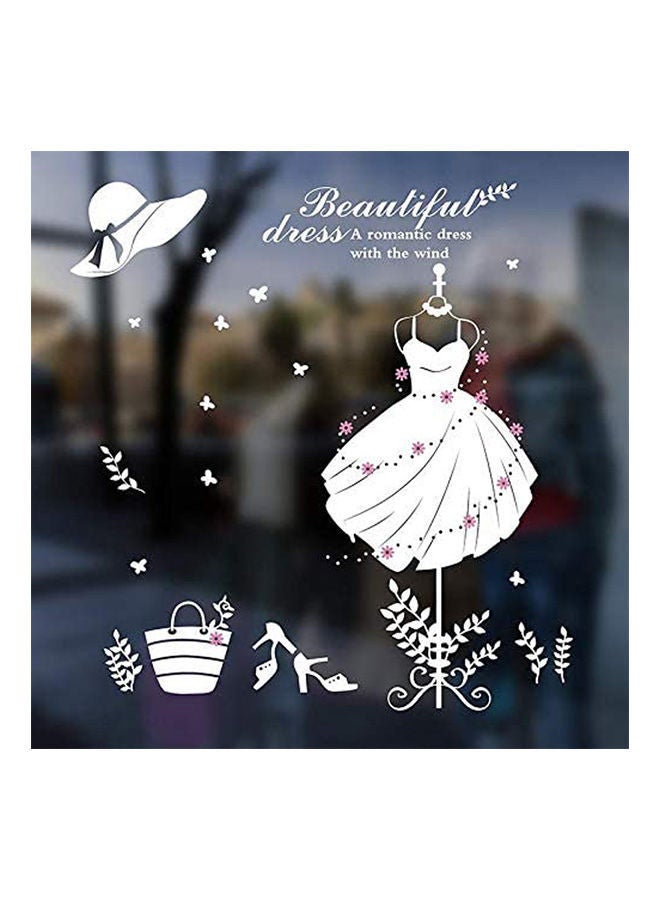 NIBEMINENT Clothing Stickers Window Glass Decoration Clothes Rack Wall Bedroom Removable Multicolour - Image 1