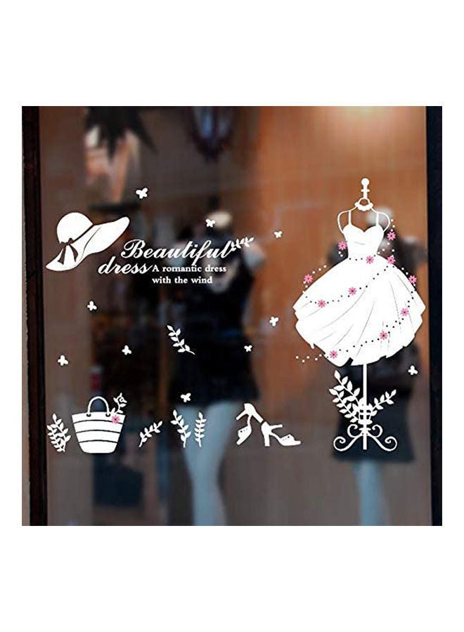 NIBEMINENT Clothing Stickers Window Glass Decoration Clothes Rack Wall Bedroom Removable Multicolour - Image 2