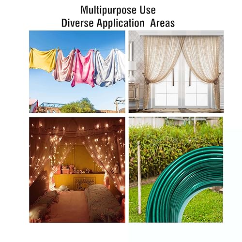 Pure Source India PVC Coated Heavy Duty GI Wire Rope | Clothesline | Ideal for Drying Heavy Clothes | Length 5 Meter | Assorted Colours | Pack of 1 (Colour as per Availability) - Image 2