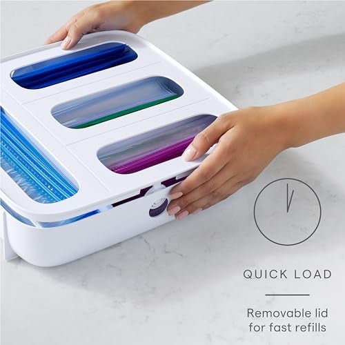 YouCopia StoraBag Food Bag Dispenser, Family Size 4-Slot, Plastic Sandwich Bags Drawer Organizer for Kitchen Storage - Image 3