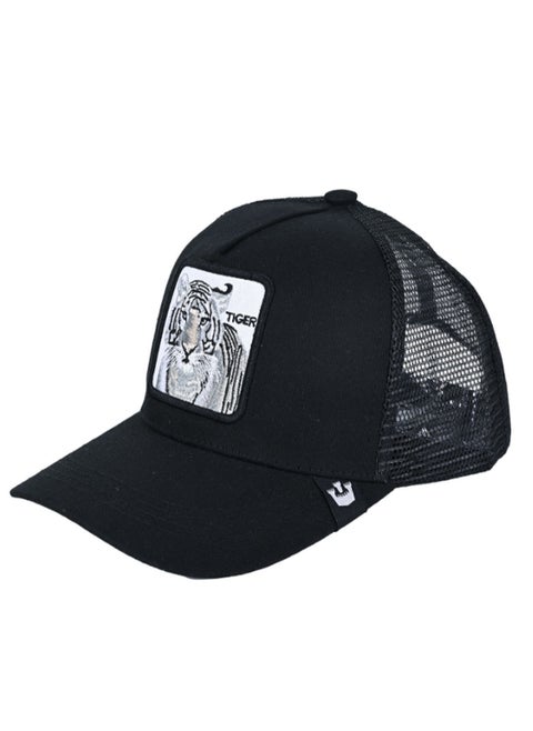 Animal Trucker Hat, Tiger Hat Breathable Baseball Hat Adjustable Trucker Hat Men, Fishing Hats for Travel Fitness