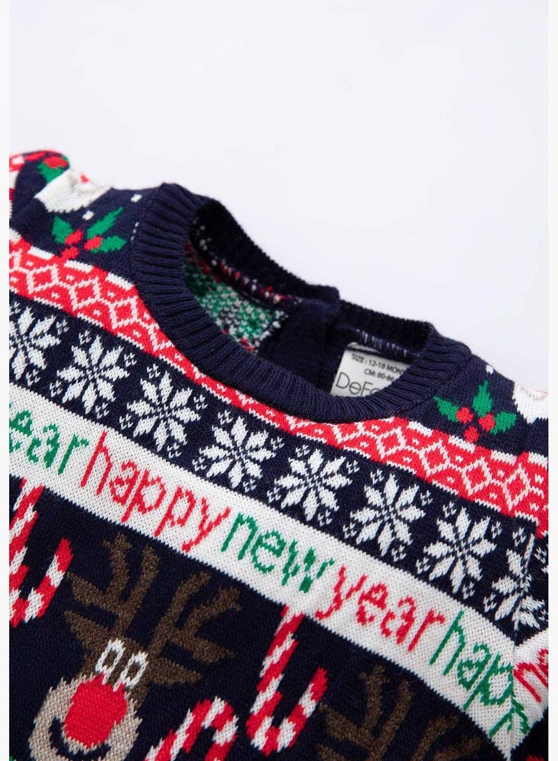DeFacto New Year BabyBoy Bike Neck Long Sleeve Tricot Pullover - Image 5