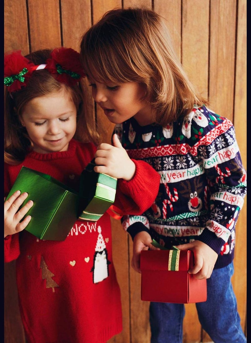 DeFacto New Year BabyBoy Bike Neck Long Sleeve Tricot Pullover - Image 1