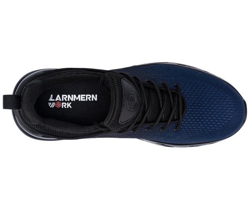 LARNMERN Men Non Slip Work Sneakers Water Resistant Food Service Zapatos Trabajo Antideslizantes Walking Shoes Waterproof Shoes Slip-on, Beacon Blue 12 - Image 4