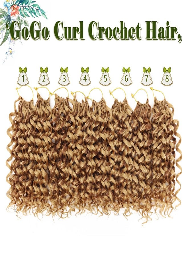 Vomella GoGo Curl Crochet Hair 8 Packs 10 Inch Curly Crochet Hair for Women Water Wave Beach Curl Synthetic Deep Twist Crochet Hair Extensions P27/30 - Image 2