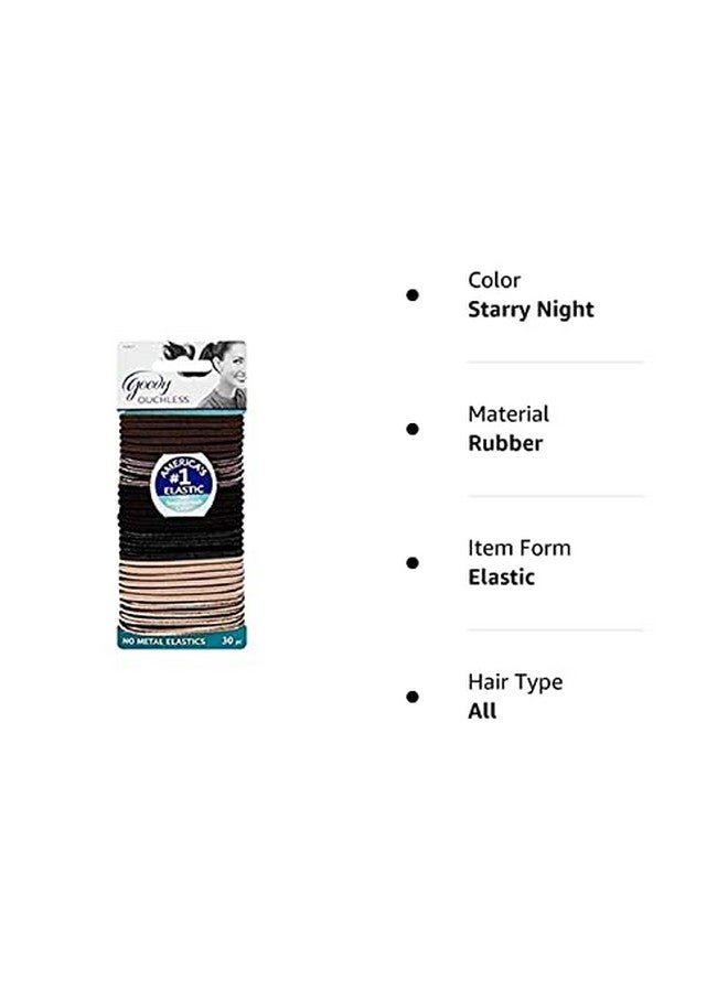 قودي  عدد 30 قطعة من المطاط المضفر للسيدات Starry Night - Image 2