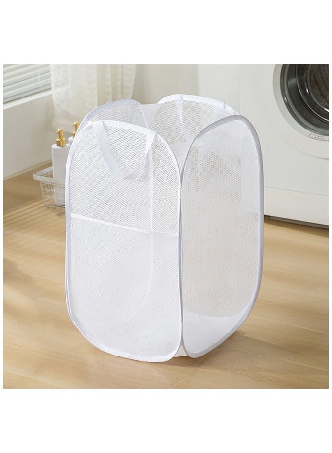 Mesh Pop Up Laundry Hamper Collapsible Laundry Baskets Bag  - Image 1