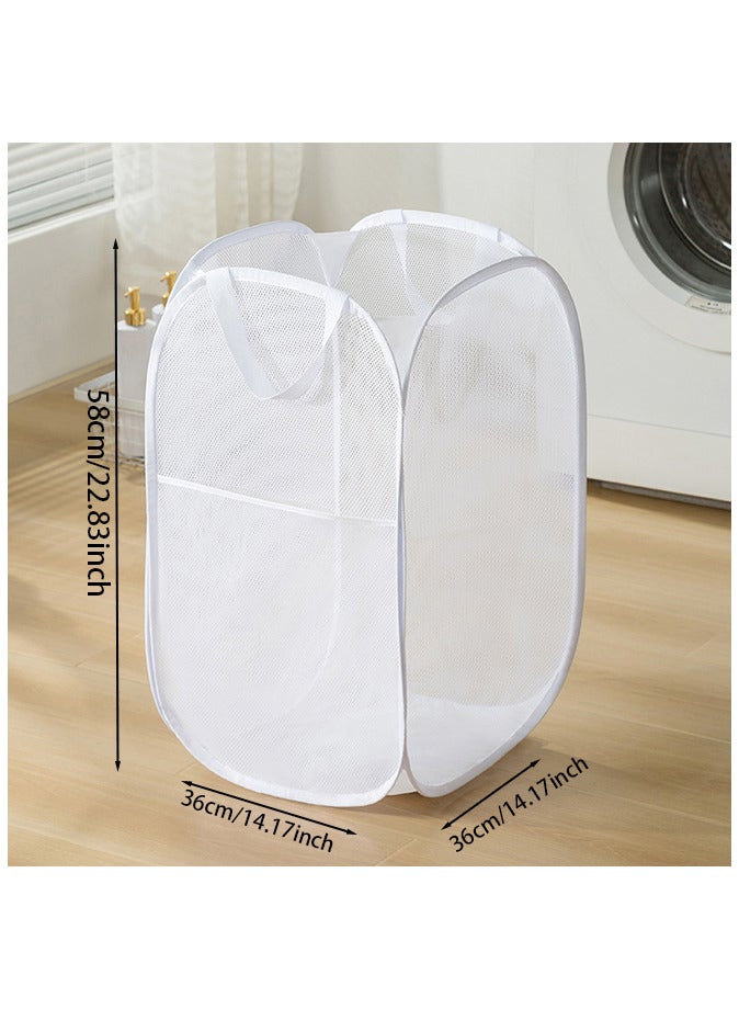 Mesh Pop Up Laundry Hamper Collapsible Laundry Baskets Bag  - Image 2