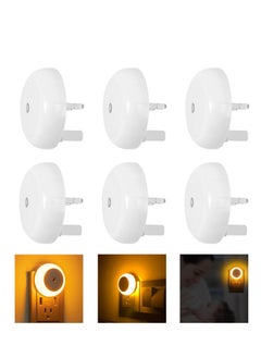 EHOME LED Baby Night Lights Plug into Wall [6Pack], Nightlight with Light Sensors for Kids Room, Bathroom Stair Lights, Hallway Light, Warm White  - Image 1