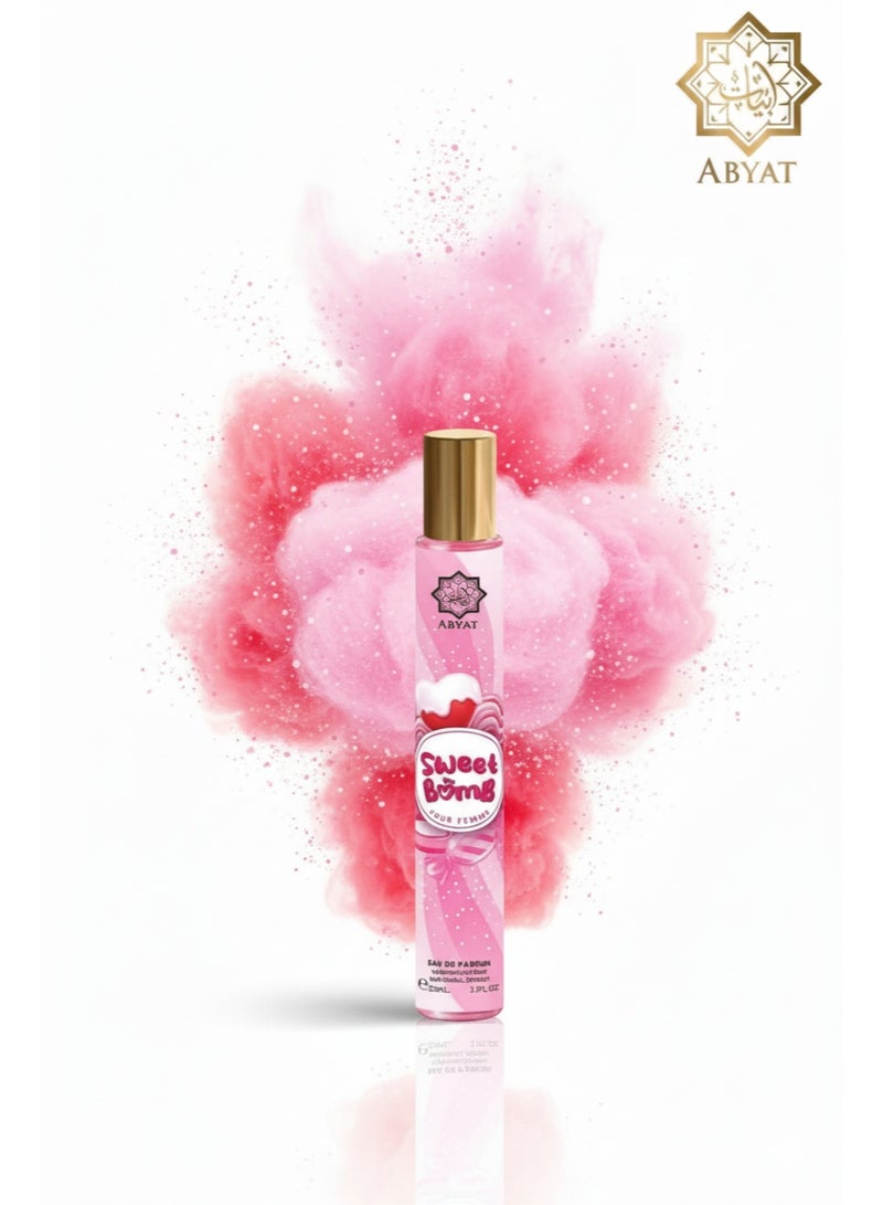 ABYAT Sweet Bomb Pour Femme Eau De Parfum – Sweet Fruity Candy Long Lasting Fragrance for Women 33ml (Pink & Gold) - Image 2