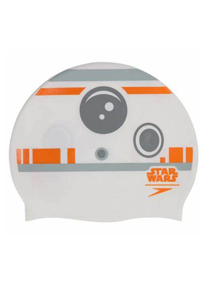 speedo Bb-8 Slogan Swimming Cap Grey/White  - Image 1