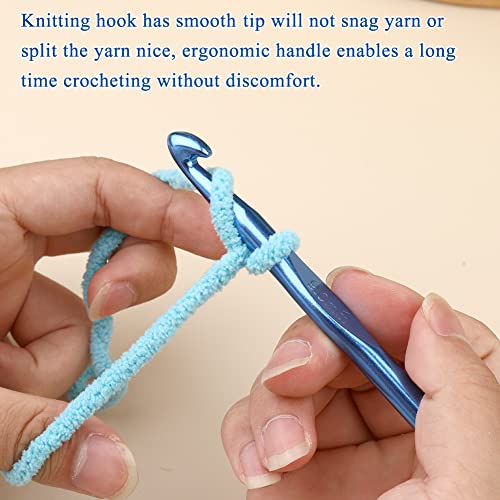Iuuidu 9mm Aluminum Crochet Hook, Smooth Crochet Needles, Knitting Needles for Yarn Craft, Great Handmade DIY Present for Friends, Random Color - Image 5