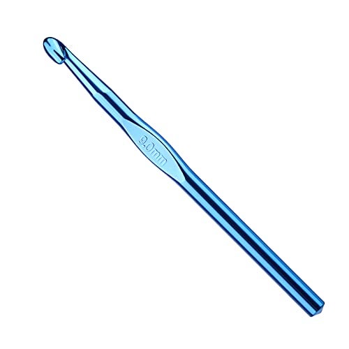 Iuuidu 9mm Aluminum Crochet Hook, Smooth Crochet Needles, Knitting Needles for Yarn Craft, Great Handmade DIY Present for Friends, Random Color - Image 1