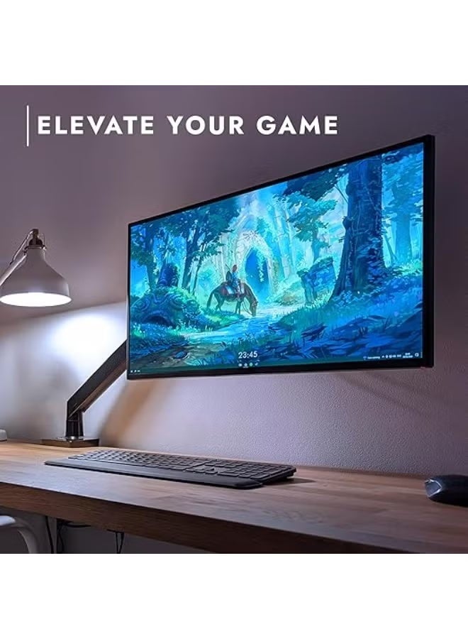 Adjustable Monitor Arm for 24–49 Inch Screens, VESA 75×75 & 100×100 Desk Mount, Full Motion Monitor Stand, Supports 2–15kg - Image 2