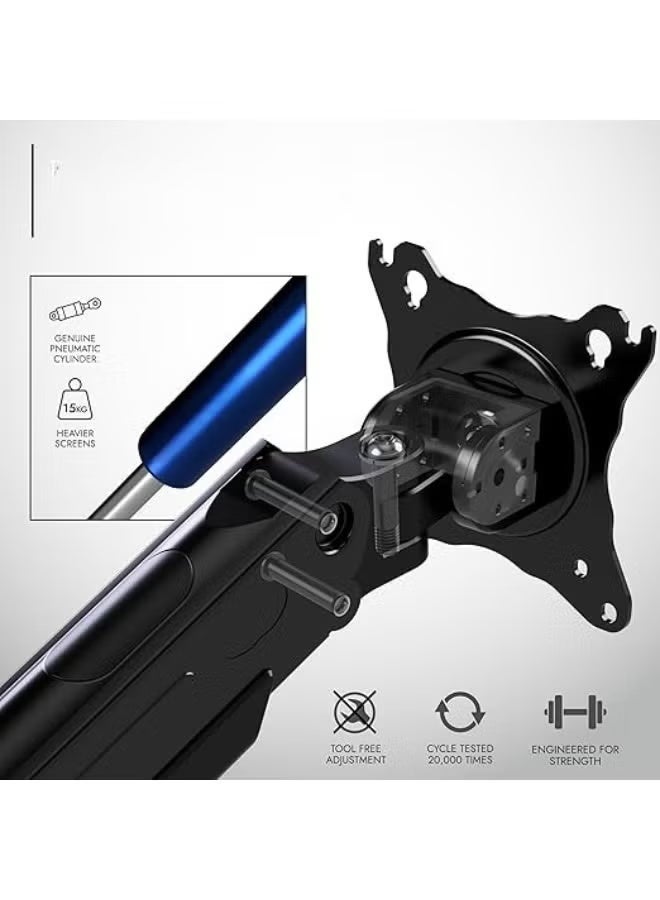 Adjustable Monitor Arm for 24–49 Inch Screens, VESA 75×75 & 100×100 Desk Mount, Full Motion Monitor Stand, Supports 2–15kg - Image 3