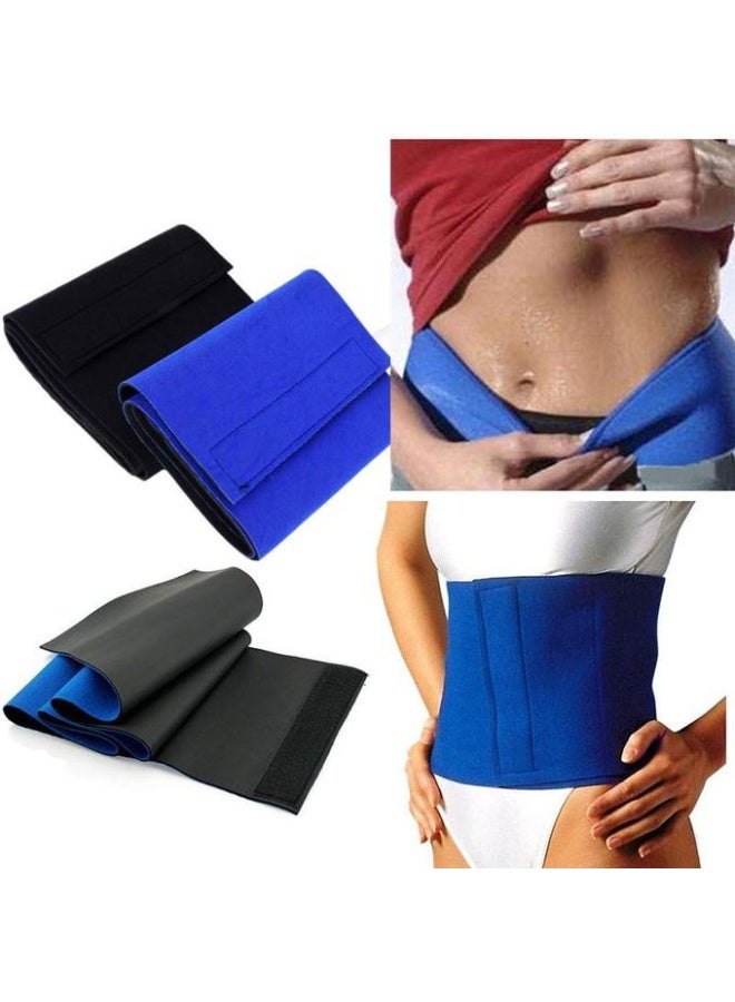Adjustable Slimming Training Waist Belt for Belly Fat Burning and Waist Slimming – Provides Back & Core Support and Body Shaping During Workouts – One Size Fits Most – 1 Piece – Blue - Image 5