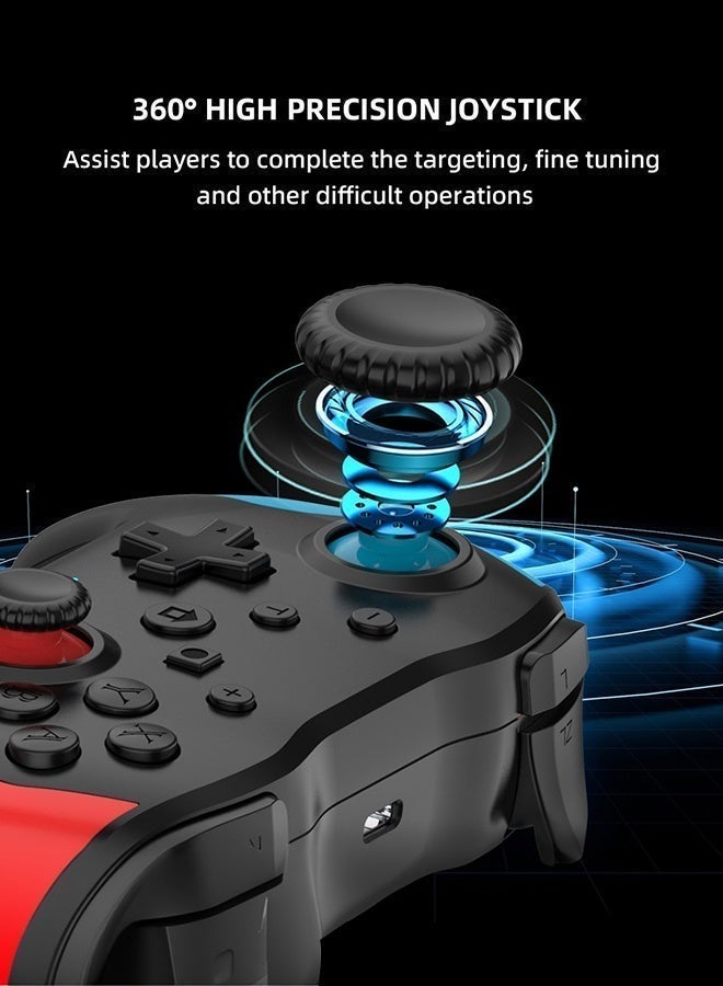 Neyecam Wireless Bluetooth Game Controller with Dual Vibration, 6-Axis Gyro, Turbo, Type-C, Compatible with Nintendo Switch/PS3/PC/Android - Image 2
