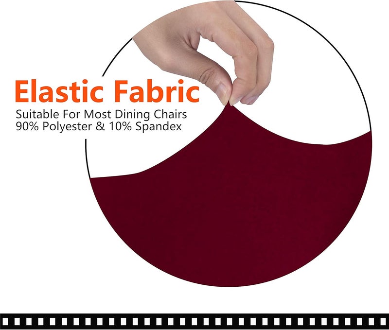 SARAFLORA Office Chair Cover - Medium, Burgundy - Removable Computer Chair Protector With Zipper for Universal Rotating Desk Chair - Washable Seat Cover for Pets - Image 3