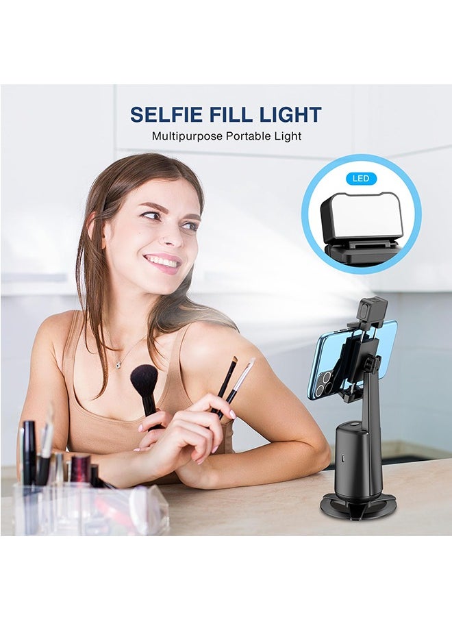 Generic - Auto Face Tracking Tripod 360° Rotating Auto Tracking Phone Stand, No App, Phone Camera Stand with Remote and Gesture Control, Rechargeable Smart Shooting Stand for Live Video Recording Tiktok（Black） - Image 1