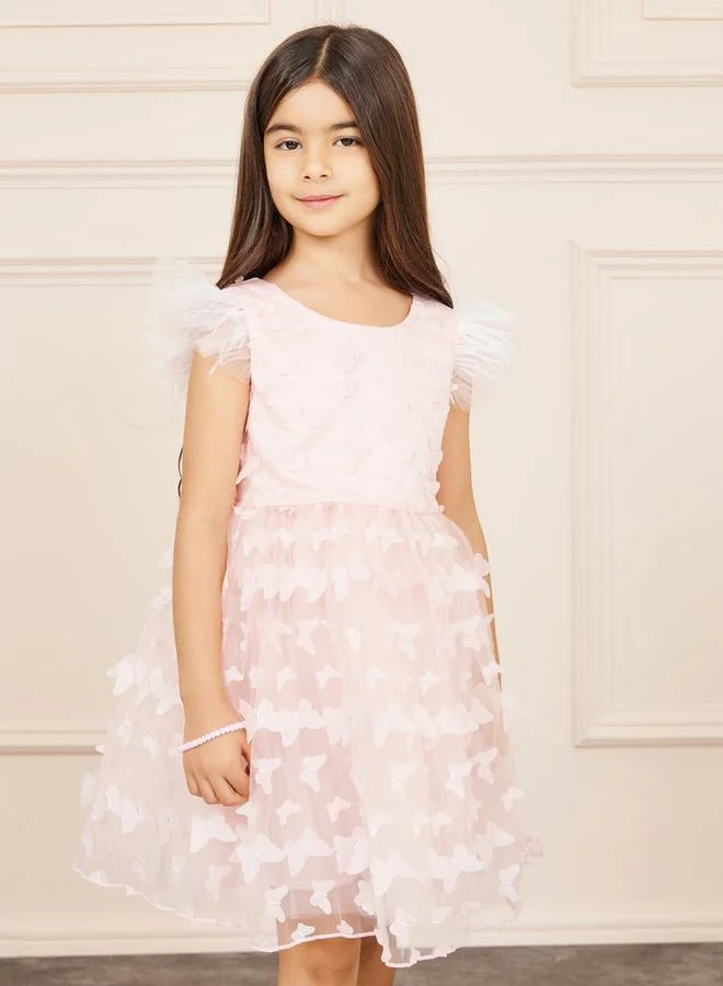 Styli Butterfly Tulle Dress