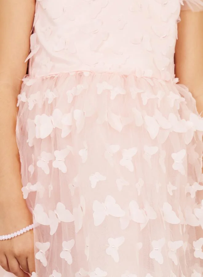 Styli Butterfly Tulle Dress