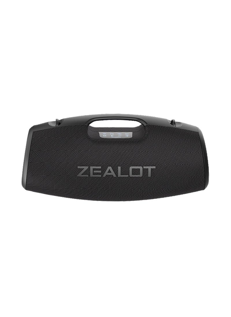 زيلوت مكبر صوت ZEALOT S78 100 وات بتقنية البلوتوث، تقنية DSP 4HORNS، مكبر صوت محمول خارجي، اقتران مزدوج لاسلكي، بطارية 24000 مللي أمبير، وقت تشغيل 48 ساعة، صوت ستيريو عالي، صوت جهير قوي، ضوء حلم  - Image 2