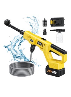Cordless Pressure Washer - 980 PSI Portable Power Washer with 4.0AH Rechargeable Battery, 21V Battery Powered Pressure Washer, Turbo Nozzle, Battery Pressure Washer for Cars