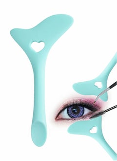 Excefore Eyeliner Stencils Wing Tips, Cat Stencil Molds Pads Silicone Aid Marscara Drawing Aid, Face Cream, Easy Makeup Tool, Resusable Applicator Tool, Blue  - Image 1