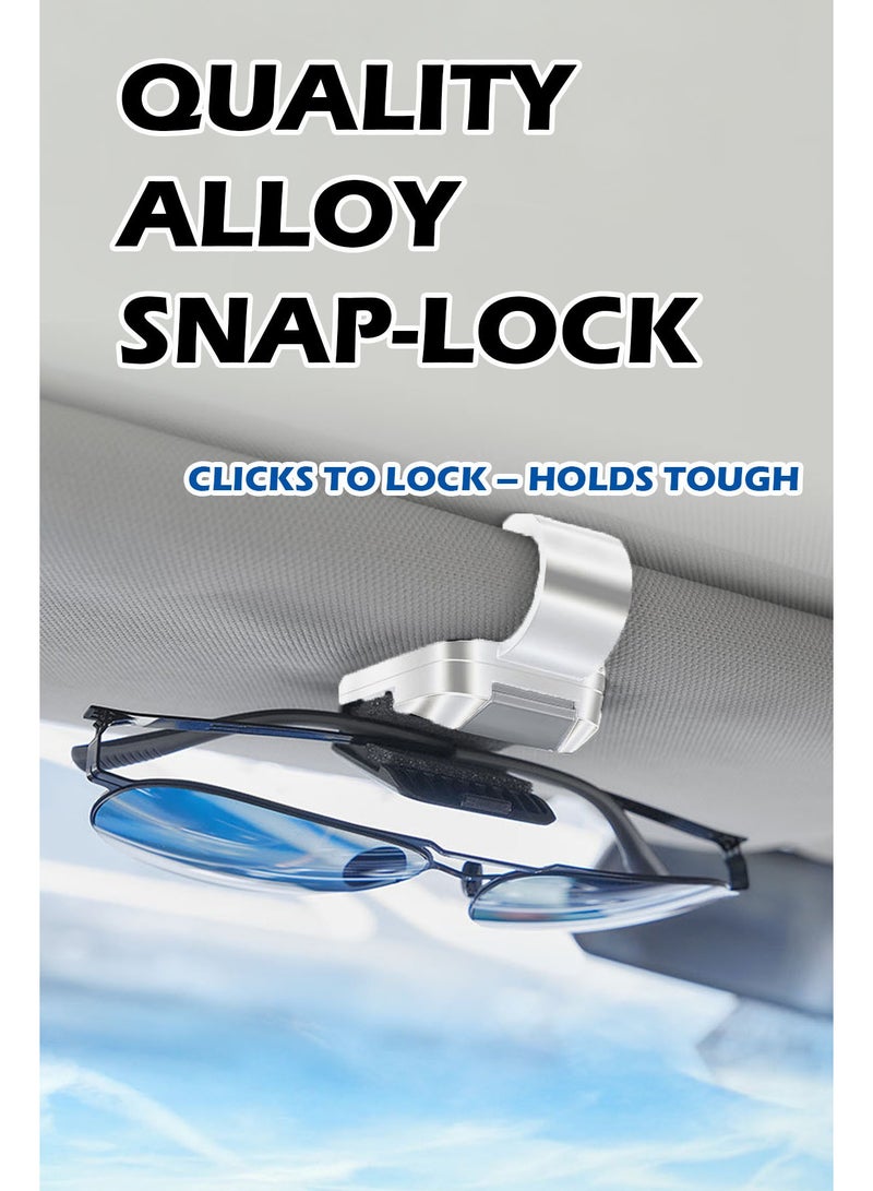 حامل نظارات شمسية لعارضة السيارة, منظّم نظارات عالمي للسيارة, مشبك حامل نظارات للسيارة - Image 4