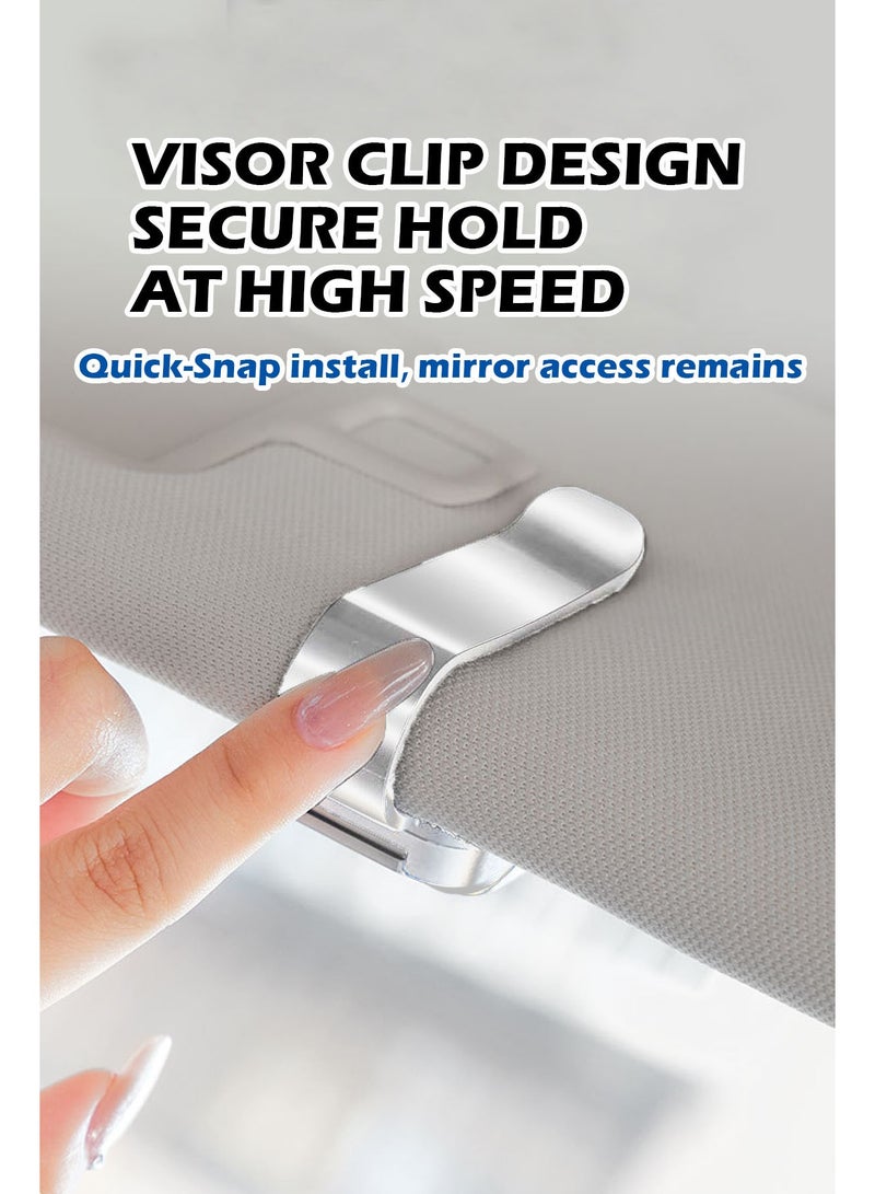 حامل نظارات شمسية لعارضة السيارة, منظّم نظارات عالمي للسيارة, مشبك حامل نظارات للسيارة - Image 5