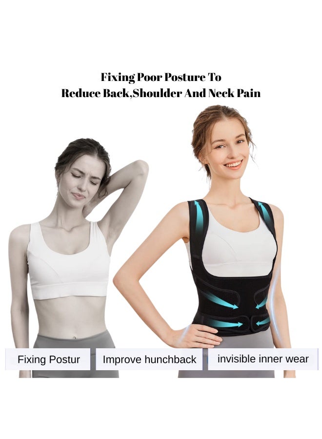 McDou Unisex support correction belt, scientific correction of hunchback and chest, adjustable shoulder correction belt, breathable and skin-friendly fabric, comfortable to wear, all-day support  - Image 3