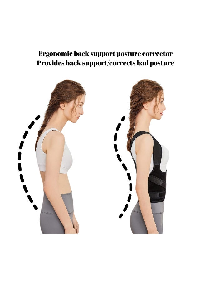 McDou Unisex support correction belt, scientific correction of hunchback and chest, adjustable shoulder correction belt, breathable and skin-friendly fabric, comfortable to wear, all-day support  - Image 2