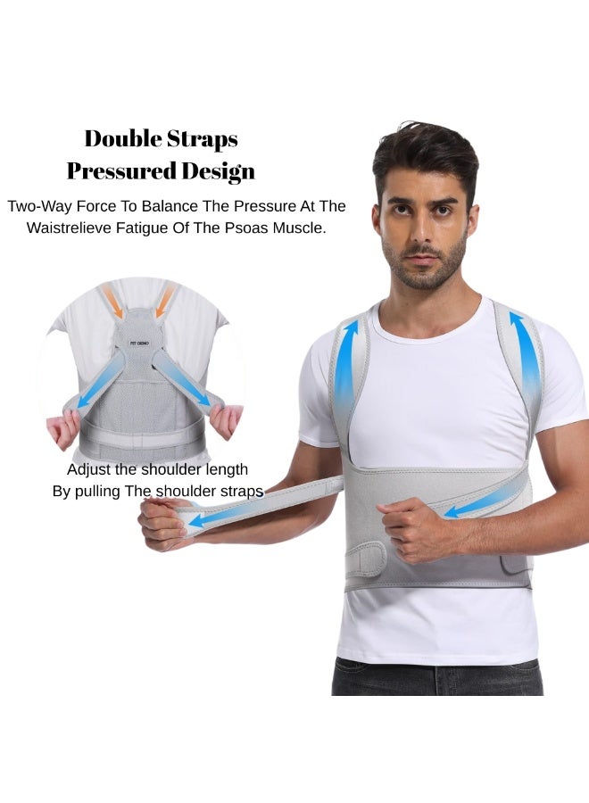 McDou Unisex support correction belt, scientific correction of hunchback and chest, adjustable shoulder correction belt, breathable and skin-friendly fabric, comfortable to wear, all-day support  - Image 4