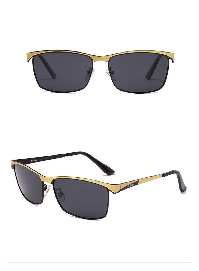 BMW New Men's Sport Polarized Glasses Essential for Driving Outdoors Black Frame Black Gold - Image 2